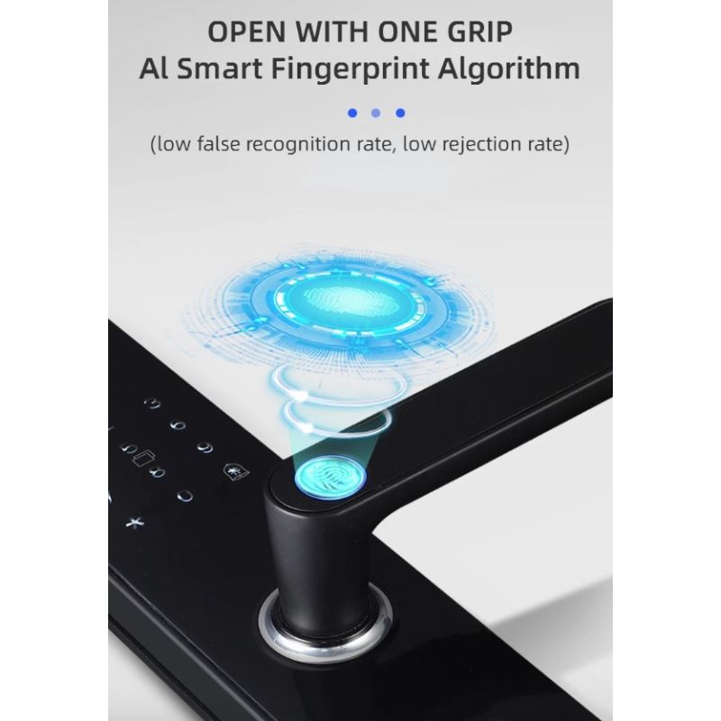 Cerradura de puerta inteligente electrónica con huella digital biométrica