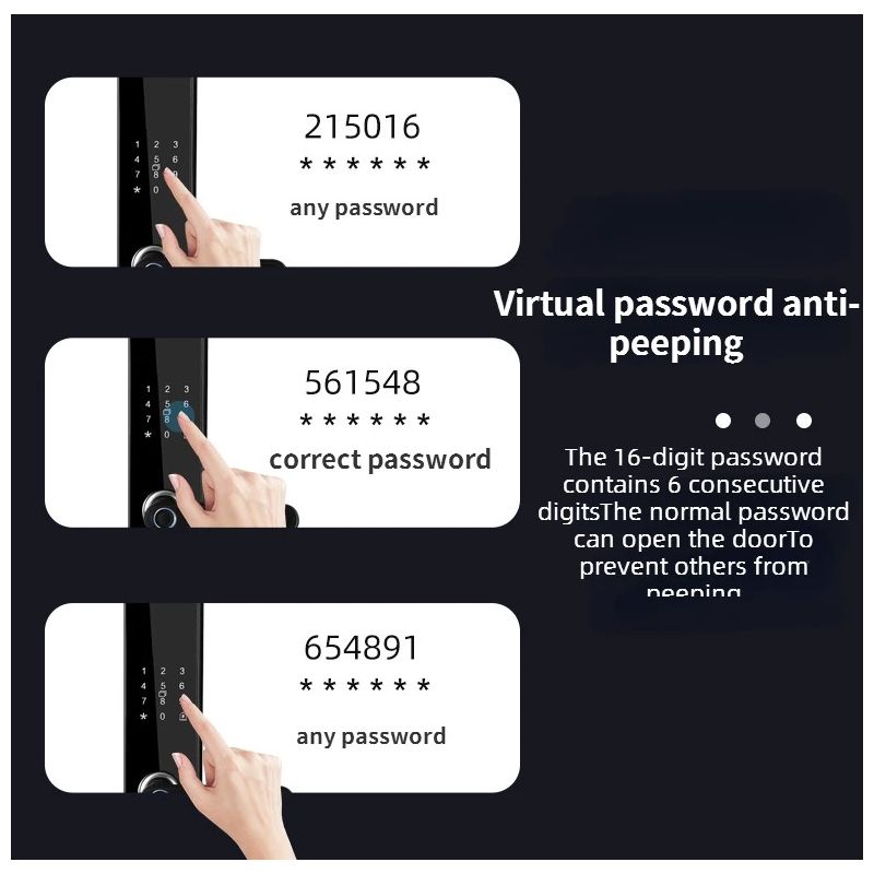 Cerradura de puerta inteligente electrónica con huella digital biométrica