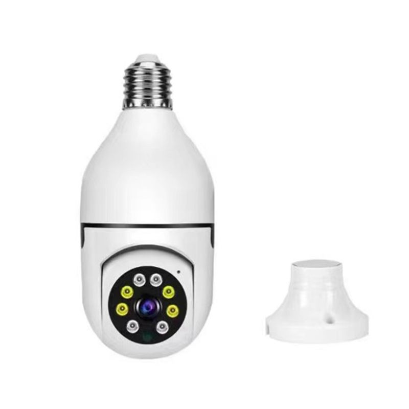 5G Wifi E27 bombilla cámara de vigilancia visión nocturna a todo Color seguimiento humano automático 4X Zoom Digital Video seguridad Monitor Cam