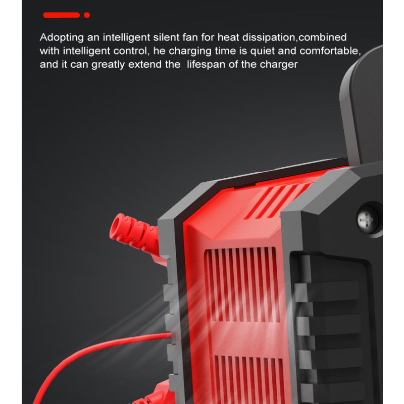 FOXSUR-cargador de batería portátil para coche, 20A, 12V-24V, motocicleta, camión, AGM, LiFePO4, baterías de plomo ácido, mantenimiento de reparación automática