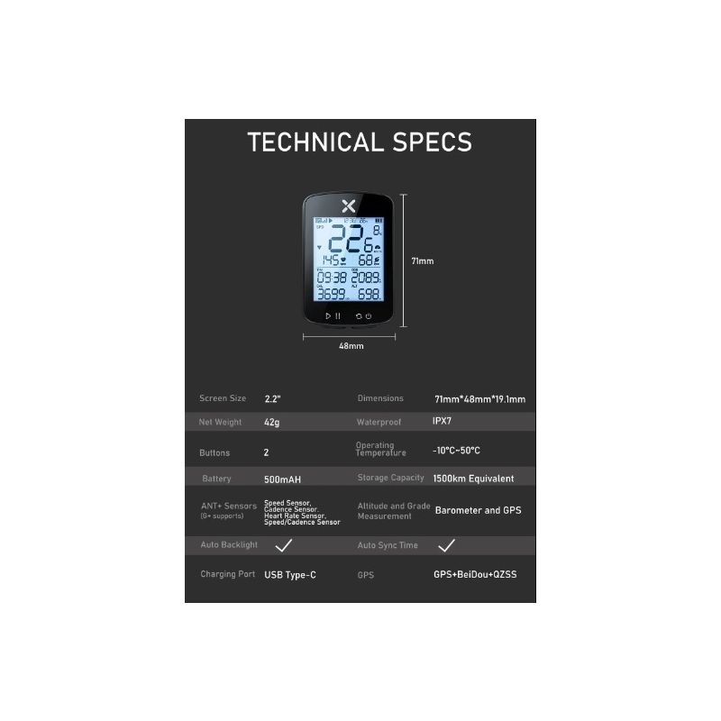 xoss G+ G2 Bicicleta Computadora Generación GPS Ciclismo Velocímetro Inalámbrico Rastreador Odómetro
