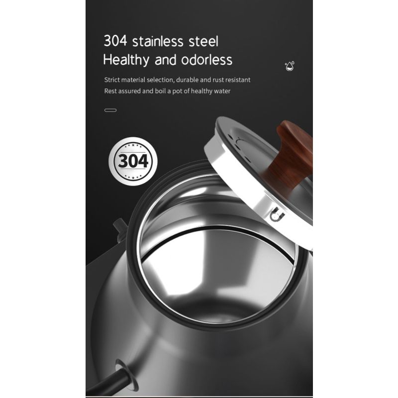 Hervidor eléctrico con cuello de cisne, control de temperatura en tiempo real, caldera de agua caliente