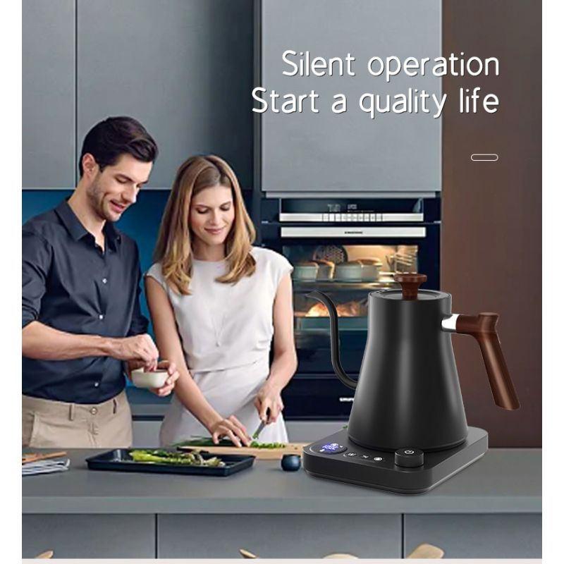 Hervidor eléctrico con cuello de cisne, control de temperatura en tiempo real, caldera de agua caliente
