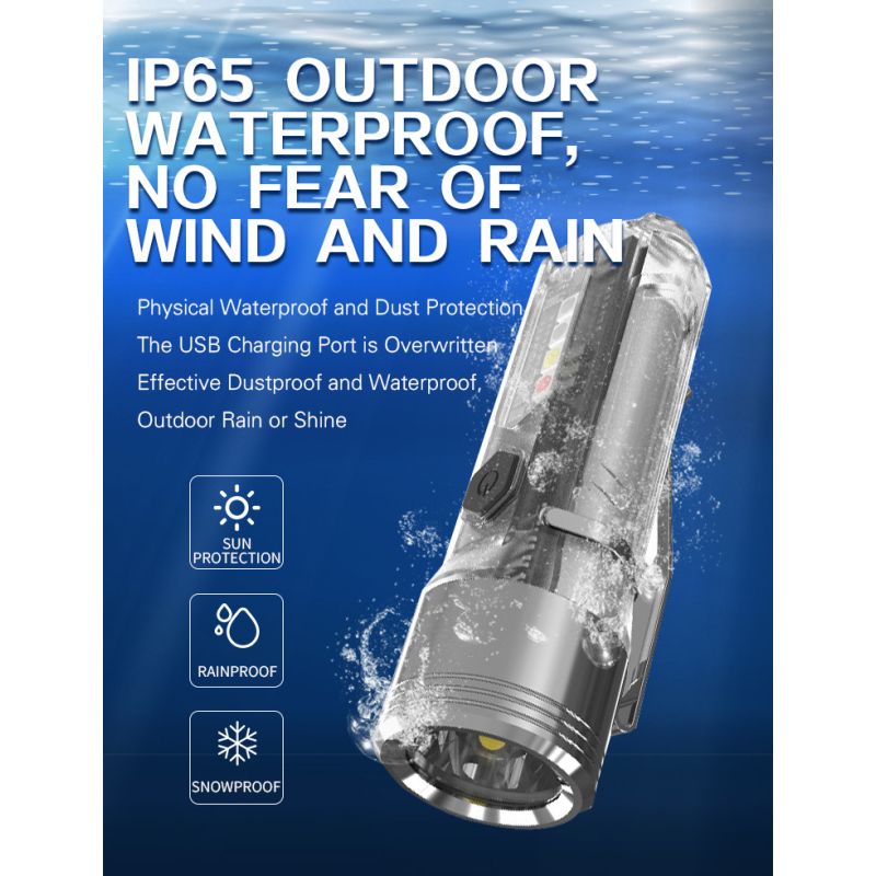 GT13 TIKI Mini llavero luz USB recargable iluminación portátil luz UV para exteriores