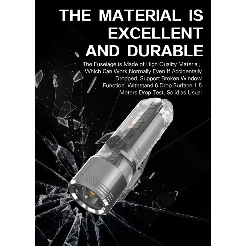 GT13 TIKI Mini llavero luz USB recargable iluminación portátil luz UV para exteriores