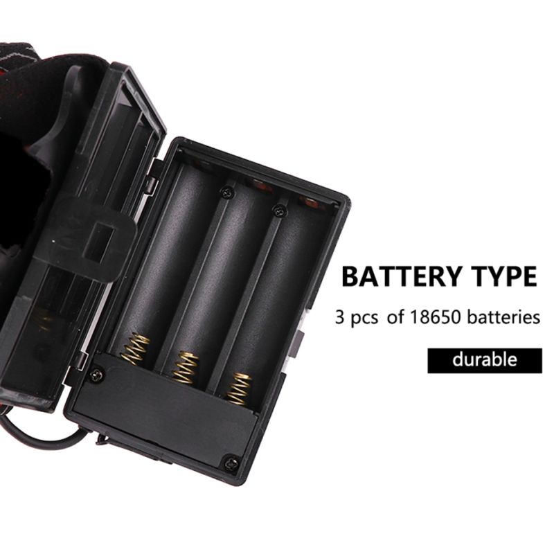 Lámpara de cabeza de 8000LM Lámpara de cabeza de 8000lm de 8000lm de 8000lm USB Faro recargable USB Amplio zoom Amplia luz de pesca Uso 18650 Batería