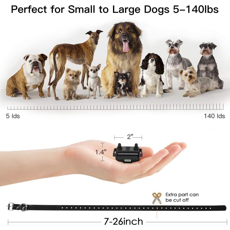 800m Electric Dog Training Colllar PET control remoto impermeable recargable con pantalla LCD para todo el tamaño de la vibración de choque