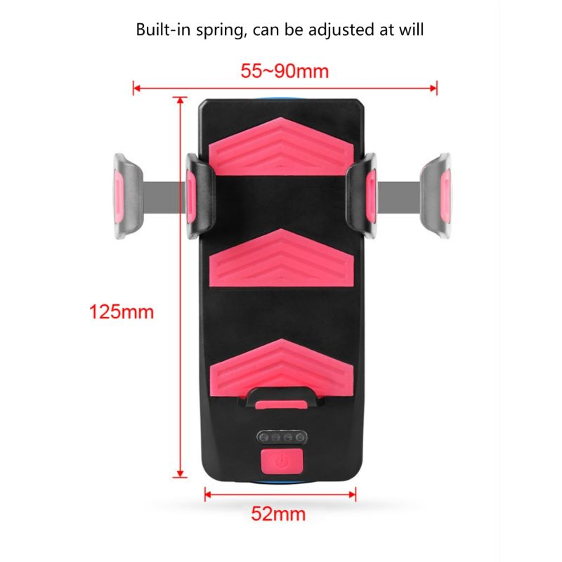 Luz de bicicleta Multifunción 4 en 1 Luz de bicicleta 800 Lumens Bike Flashlight Bike Holder Holder Teléfono Power Bank Bicycle Front Light