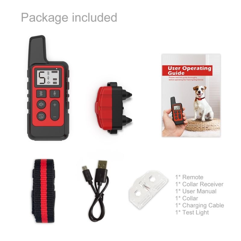 Nuevo collar de entrenamiento de perros recargable impermeable remoto de perros eléctrico de perros de perros con beep de vibración entrenamiento para perros collar de perro electrónico