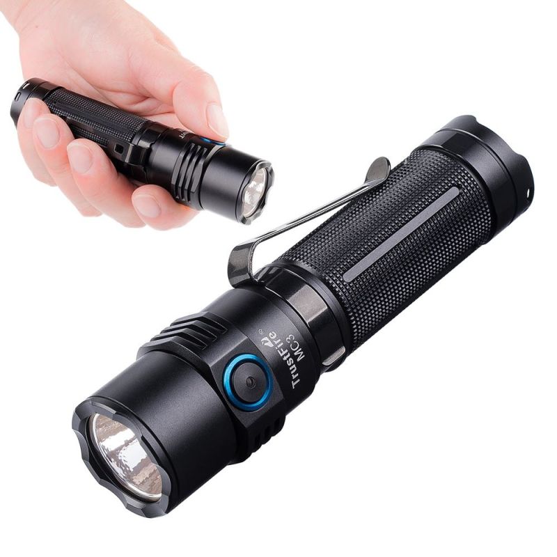 Trust Fire MC3 XHP50 2500 Lumens LED Flashlight USB Carga magnética Torch de carga 21700 Luz recargable IP68 Afile EDC Lámpara de mano EDC Luces de trabajo
