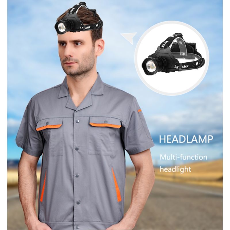 Lámpara de cabeza de 8000LM Lámpara de cabeza de 8000lm de 8000lm de 8000lm USB Faro recargable USB Amplio zoom Amplia luz de pesca Uso 18650 Batería