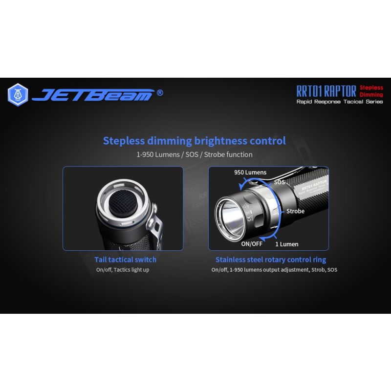 JETBEAM JET-RRT01 XP-L 950 LUMEN LED FLORTE DE EDC