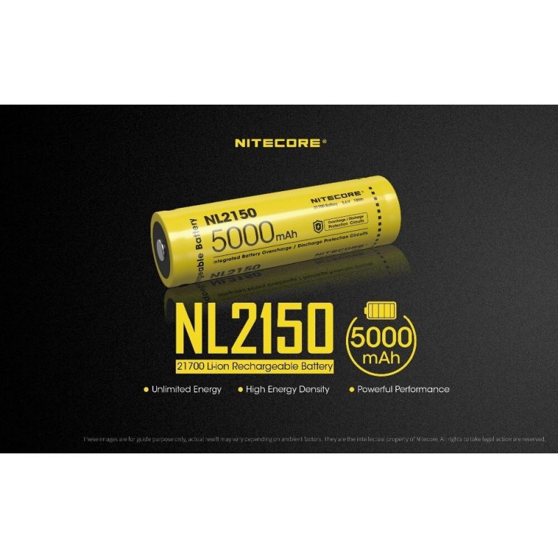 Nitecore NL2150 5000mAh 3.6V 18WH 21700 batería recargable de iones de litio