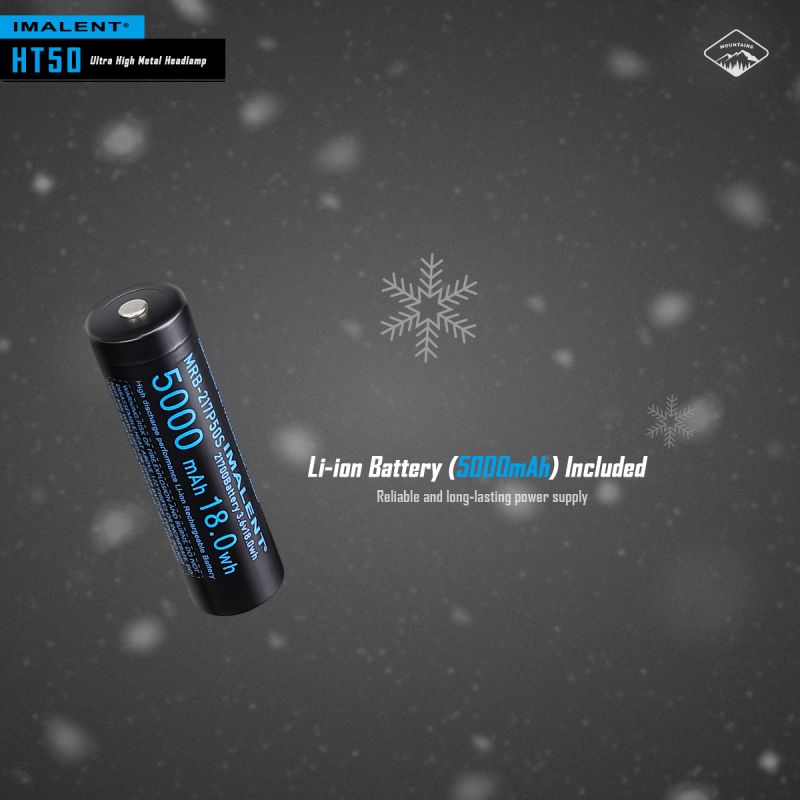 Linterna frontal con dos fuentes de luz LED IMALENT HT50