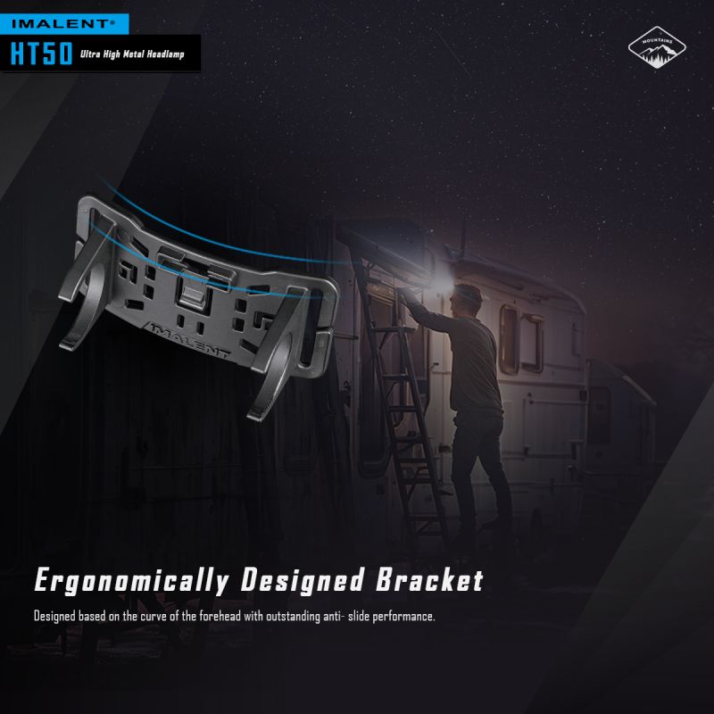 Linterna frontal con dos fuentes de luz LED IMALENT HT50