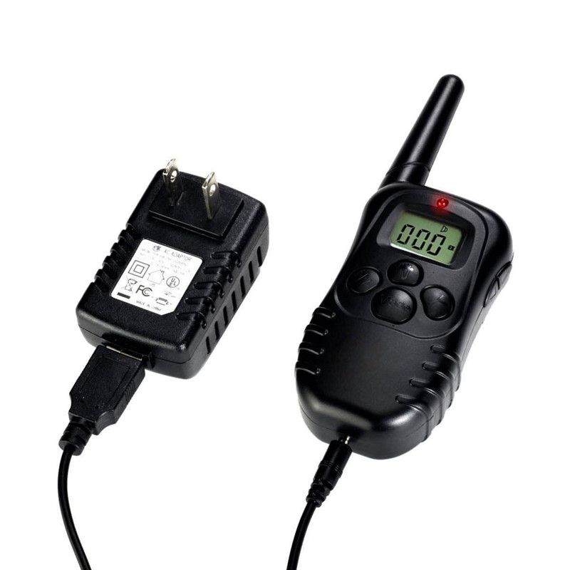 300M Electricero eléctrico de entrenamiento de perros, control remoto impermeable, control remoto, con control remoto LCD para todo tamaño, choque de vibración, collar de mascotas de sonido