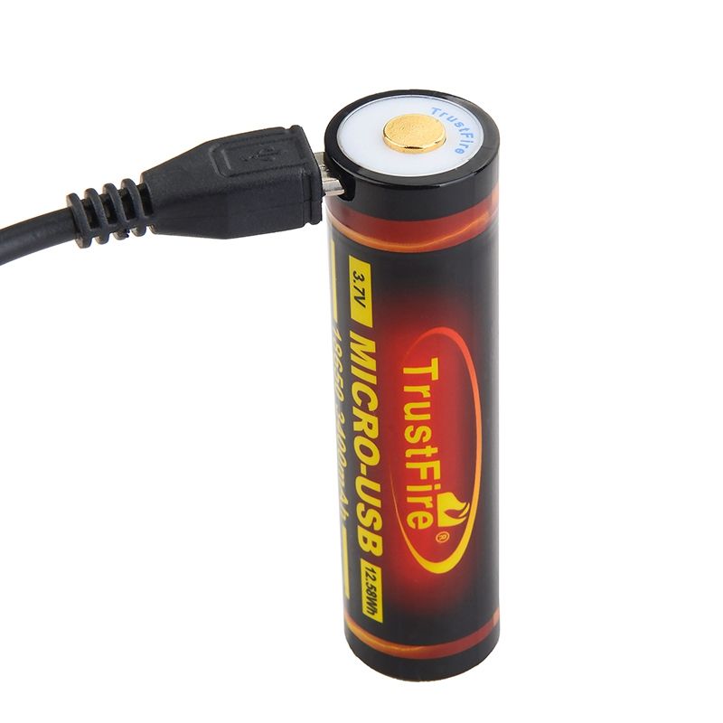 Trust Fire 18650 3400mAh 3.7v Micro USB Recargable Li-Ion Battería