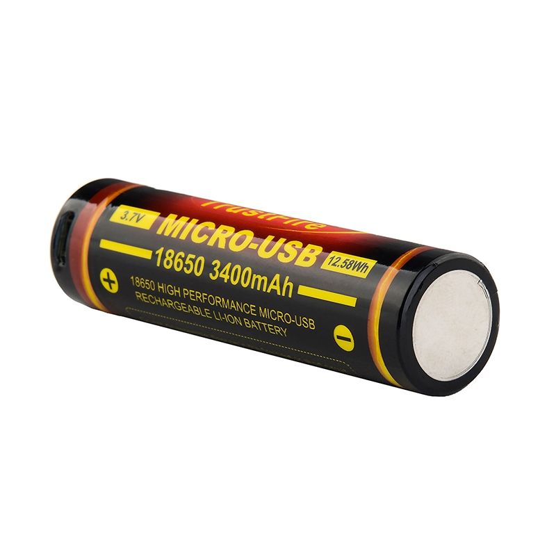 Trust Fire 18650 3400mAh 3.7v Micro USB Recargable Li-Ion Battería