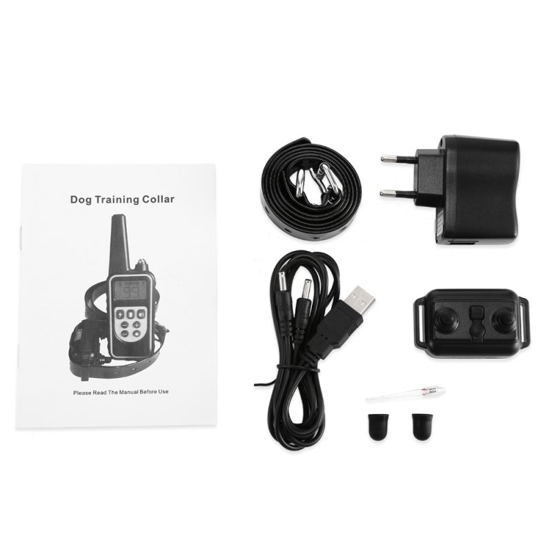 2020 Nuevo 800M Electric Training Collan Colllar PET control remoto impermeable recargable con pantalla LCD para todo el tamaño de la vibración de choque