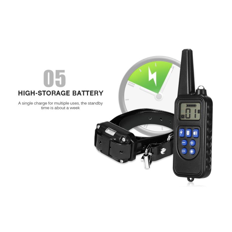 2020 Nuevo 800M Electric Training Collan Colllar PET control remoto impermeable recargable con pantalla LCD para todo el tamaño de la vibración de choque