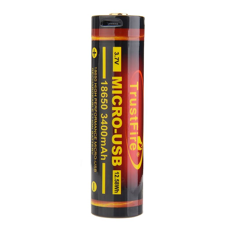 Trust Fire 18650 3400mAh 3.7v Micro USB Recargable Li-Ion Battería