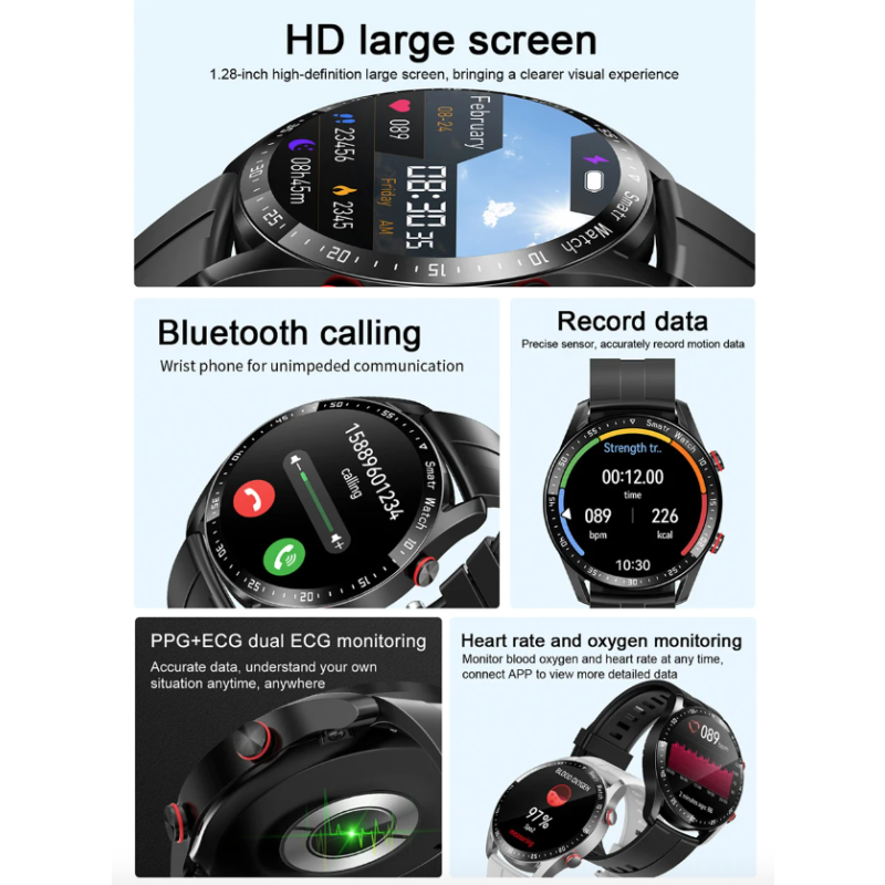 Reloj inteligente con llamada Bluetooth HW20 ECG+PPG