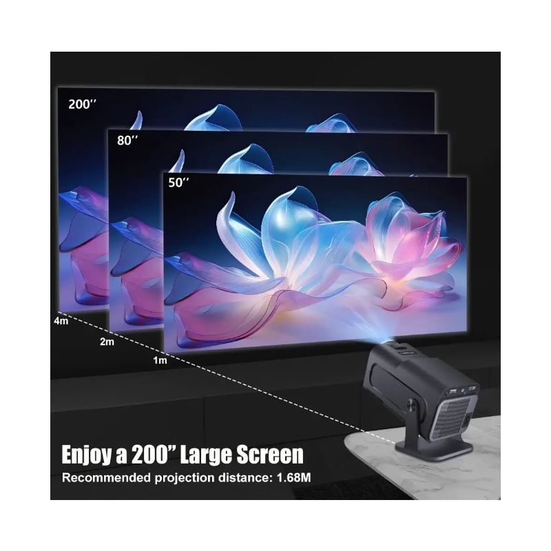 HY320 Android 11 390ANSI Proyector 4K Nativo 1080P Dual Wifi6 BT5.0 Cine Proyector portátil al aire libre