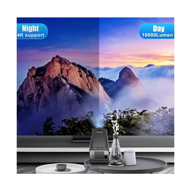 HY320 Android 11 390ANSI Proyector 4K Nativo 1080P Dual Wifi6 BT5.0 Cine Proyector portátil al aire libre