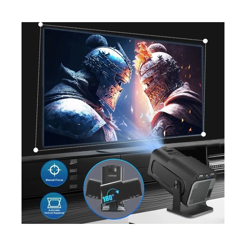 HY320 Android 11 390ANSI Proyector 4K Nativo 1080P Dual Wifi6 BT5.0 Cine Proyector portátil al aire libre