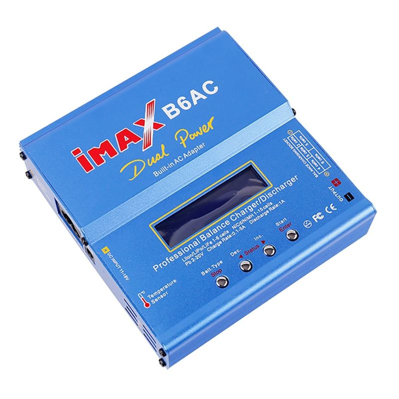 Cargador Imax B6AC RC 80W 6A cargador de equilibrio pantalla LCD Digital Li-ion LiFe Nimh Nicd PB Lipo descargador de batería