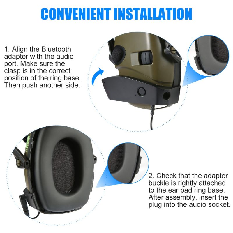 IMPACT SPORT Tactical Electronic Shooting Earmuff Deportes al aire libre Auriculares antiruido Impacto Audición de amplificación de sonido