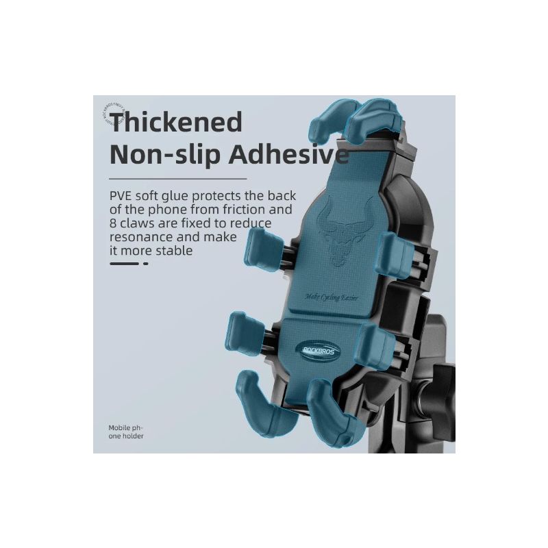 Soporte de teléfono ROCKBROS giratorio de aluminio ajustable soporte de teléfono para motocicleta antideslizante soporte de teléfono para bicicleta soporte de motocicleta eléctrica