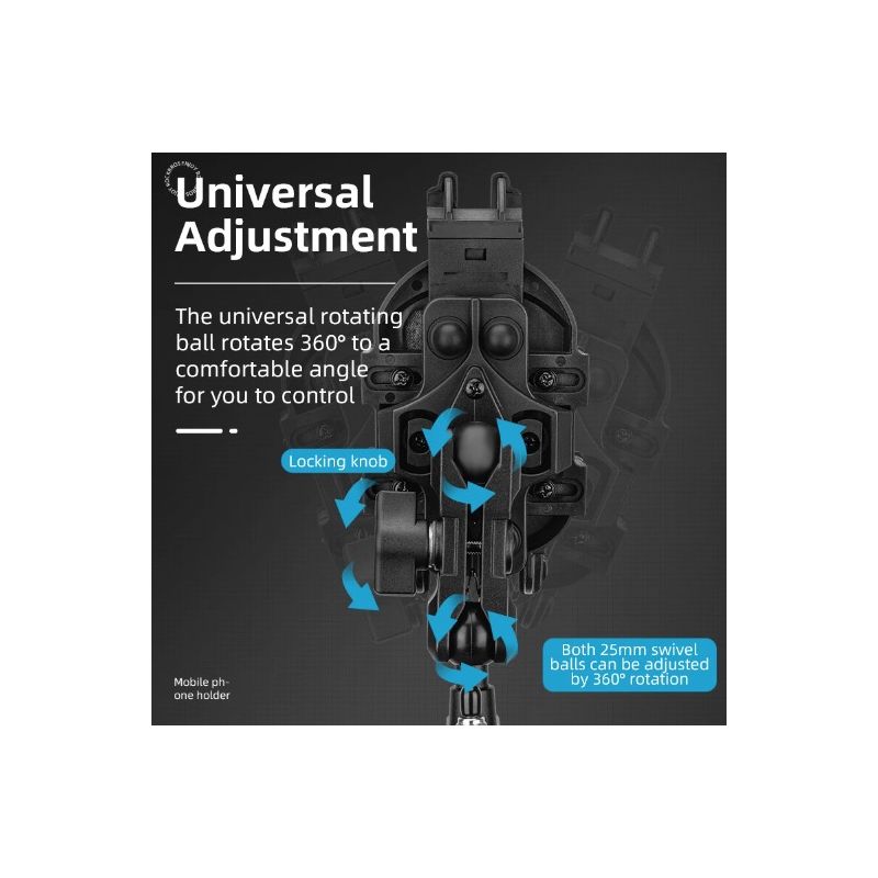 Soporte de teléfono ROCKBROS giratorio de aluminio ajustable soporte de teléfono para motocicleta antideslizante soporte de teléfono para bicicleta soporte de motocicleta eléctrica