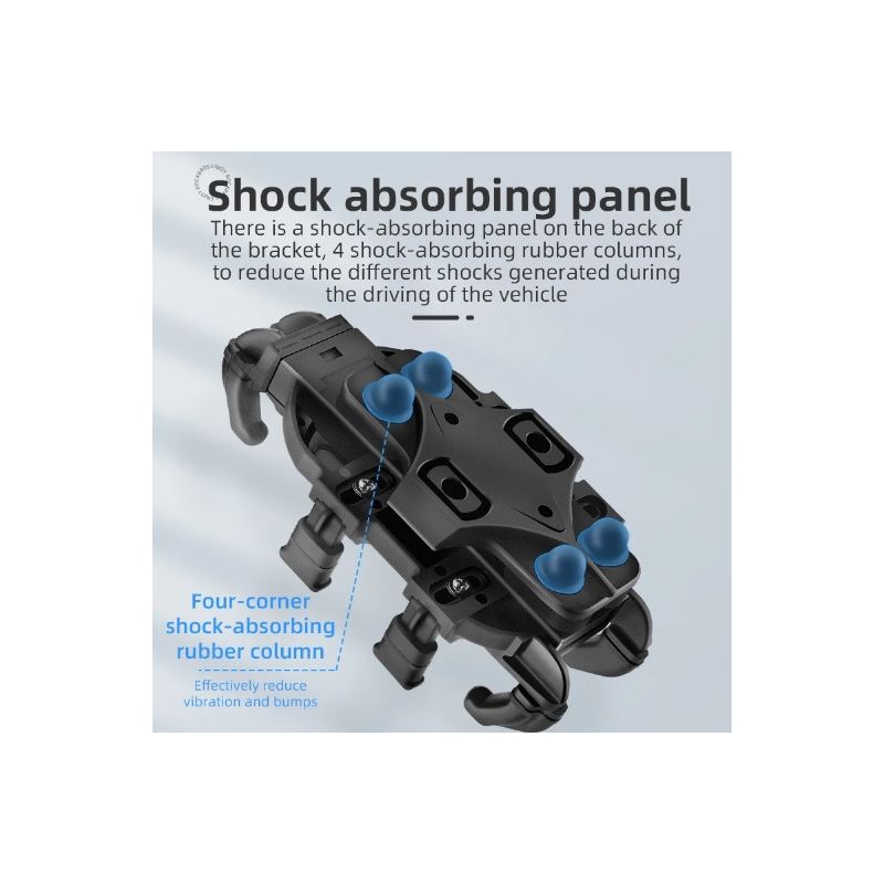 Soporte de teléfono ROCKBROS giratorio de aluminio ajustable soporte de teléfono para motocicleta antideslizante soporte de teléfono para bicicleta soporte de motocicleta eléctrica