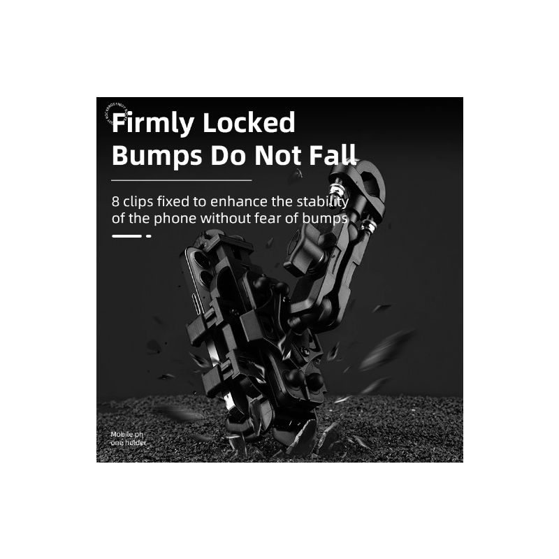 Soporte de teléfono ROCKBROS giratorio de aluminio ajustable soporte de teléfono para motocicleta antideslizante soporte de teléfono para bicicleta soporte de motocicleta eléctrica