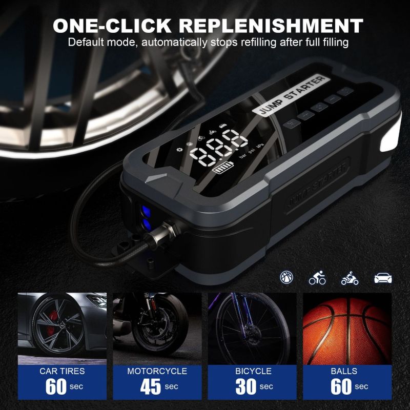 Dispositivo de arranque del cargador portátil del banco del poder del arrancador del salto para el arrancador del salto de la batería del coche de la emergencia