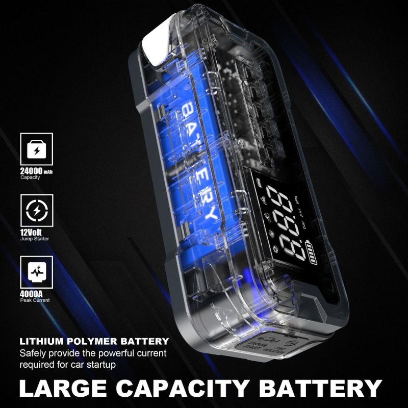 Dispositivo de arranque del cargador portátil del banco del poder del arrancador del salto para el arrancador del salto de la batería del coche de la emergencia