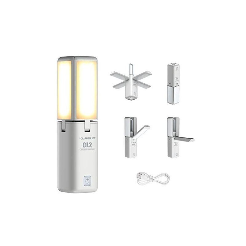 Klarus CL2 750 Lumen Freefolding Eye-caring Camping Light Luz de ambiente/Lámpara de escritorio/Linterna