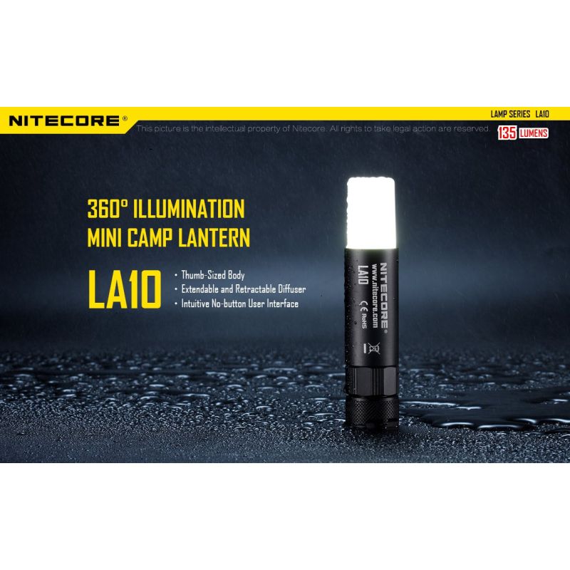 Nitecore LA10 135 Lumens Mini EDC Camping Nichia XP-G2 S3 Linterna LED