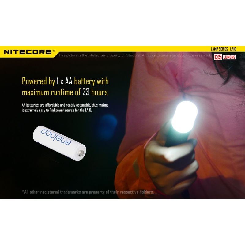 Nitecore LA10 135 Lumens Mini EDC Camping Nichia XP-G2 S3 Linterna LED