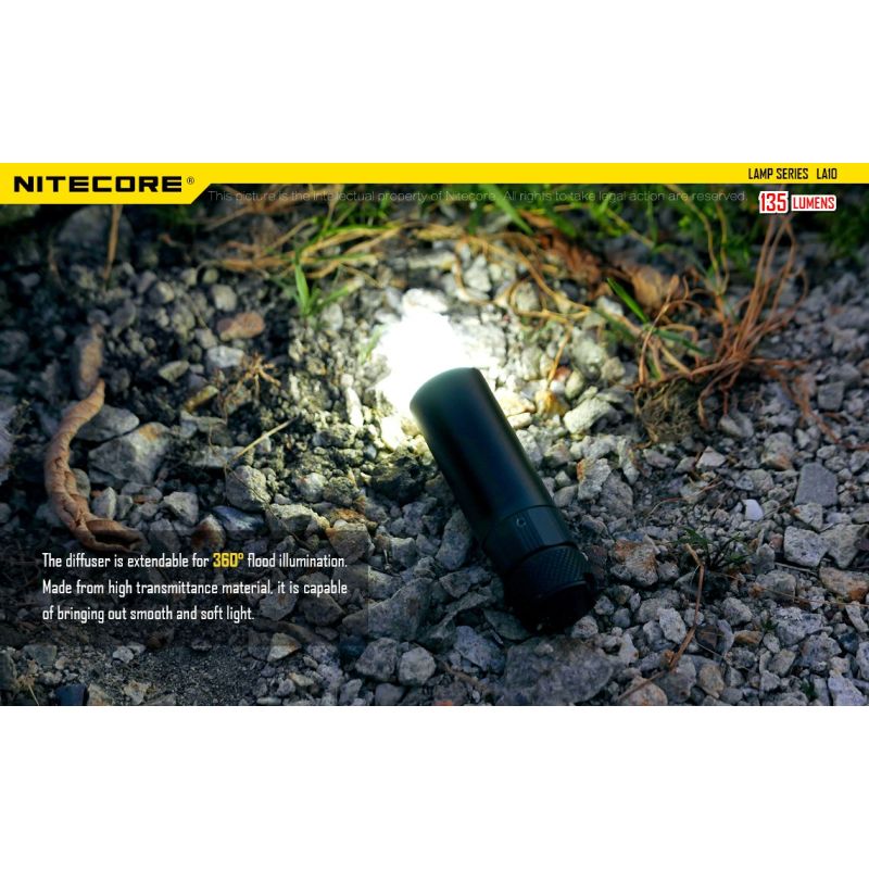 Nitecore LA10 135 Lumens Mini EDC Camping Nichia XP-G2 S3 Linterna LED