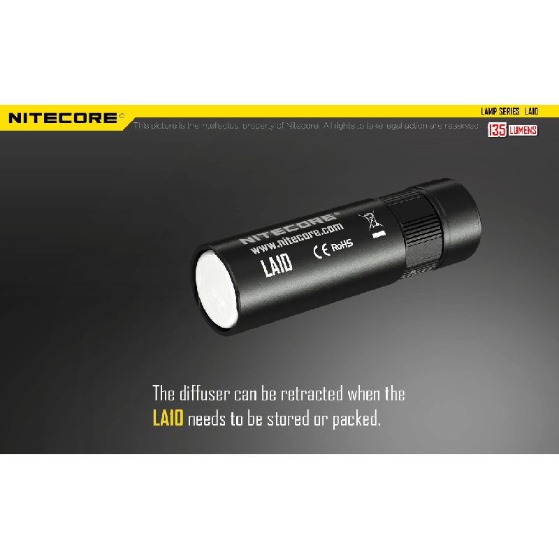 Nitecore LA10 135 Lumens Mini EDC Camping Nichia XP-G2 S3 Linterna LED
