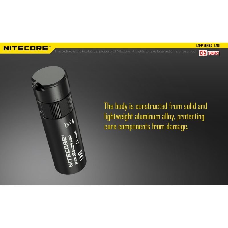 Nitecore LA10 135 Lumens Mini EDC Camping Nichia XP-G2 S3 Linterna LED