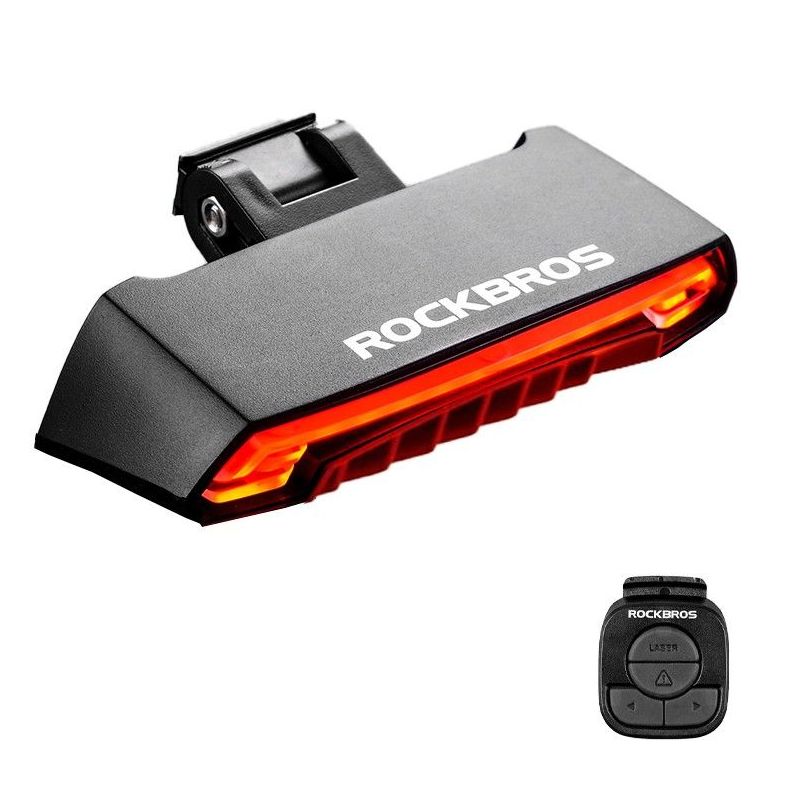 ROCKBROS LKWD-R1 Luz de bicicleta Smart USB LED Control remoto inalámbrico Luz trasera de bicicleta MTB Carretera Señal de giro láser Lámpara de ciclismo Luz trasera