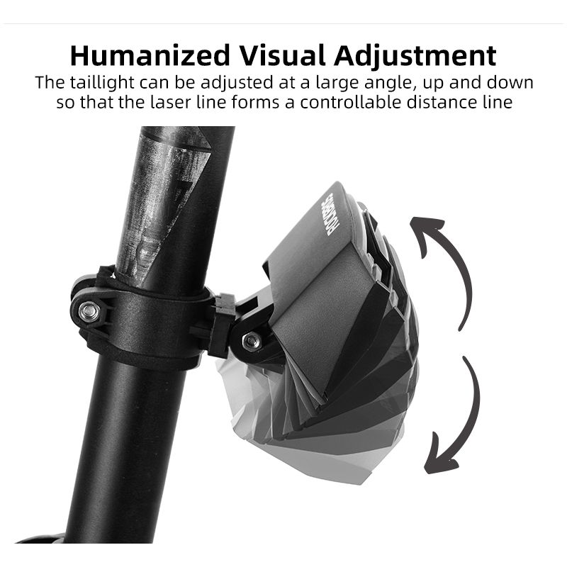 ROCKBROS LKWD-R1 Luz de bicicleta Smart USB LED Control remoto inalámbrico Luz trasera de bicicleta MTB Carretera Señal de giro láser Lámpara de ciclismo Luz trasera