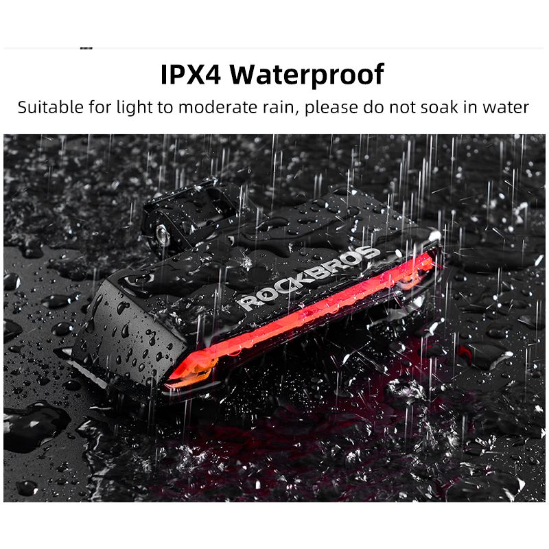 ROCKBROS LKWD-R1 Luz de bicicleta Smart USB LED Control remoto inalámbrico Luz trasera de bicicleta MTB Carretera Señal de giro láser Lámpara de ciclismo Luz trasera