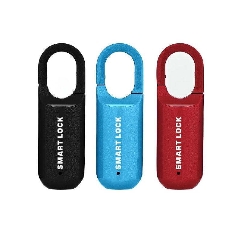 Mini candado de huella digital, cerradura de equipaje sin llave USB, cerradura electrónica, cerradura de puerta biométrica inteligente con huella digital, desbloqueo rápido para viajes