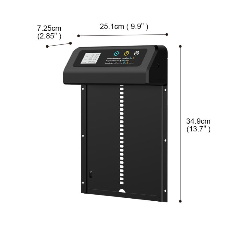 Abridor automático de puerta de gallinero: puerta eléctrica para gallineros con temporizador para gallineros, accesorios de aluminio para gallineros