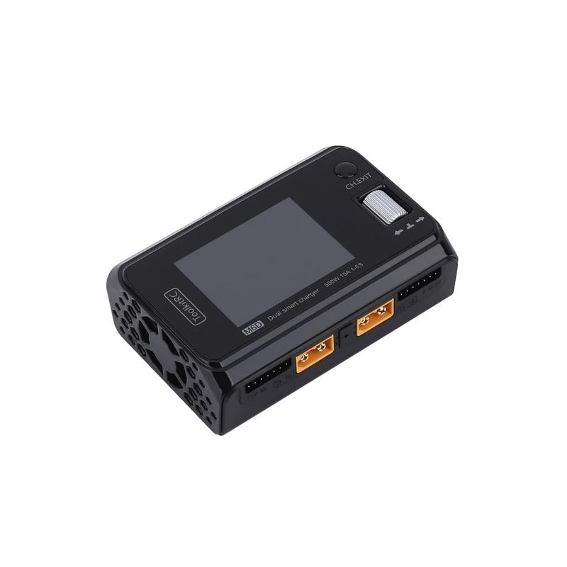 ToolkitRC M6D 500W 15A DC MINI Descargador de cargador inteligente de doble canal