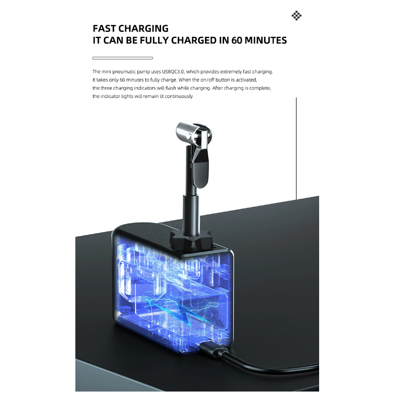 Mini bomba de bicicleta Mini bomba de aire eléctrica portátil Inflador de neumáticos recargable de mano